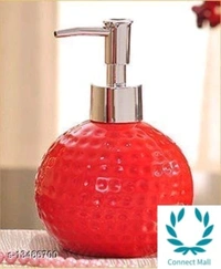 Ceramic Texture Designed Liquid Soap - Red, 1